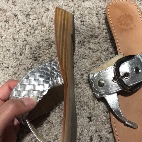 Yellow Box Braided Buckle Sandals - Picture 5 of 5